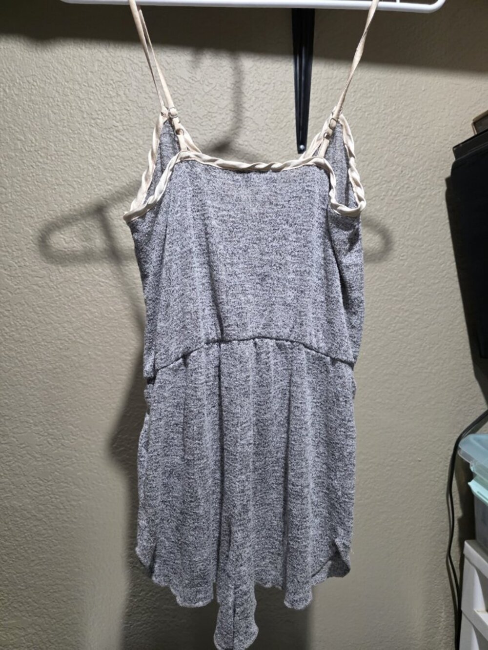 Out From Under Gray Shorts Romper Women's Size Small Sleeveless Loungewear - Picture 6 of 8